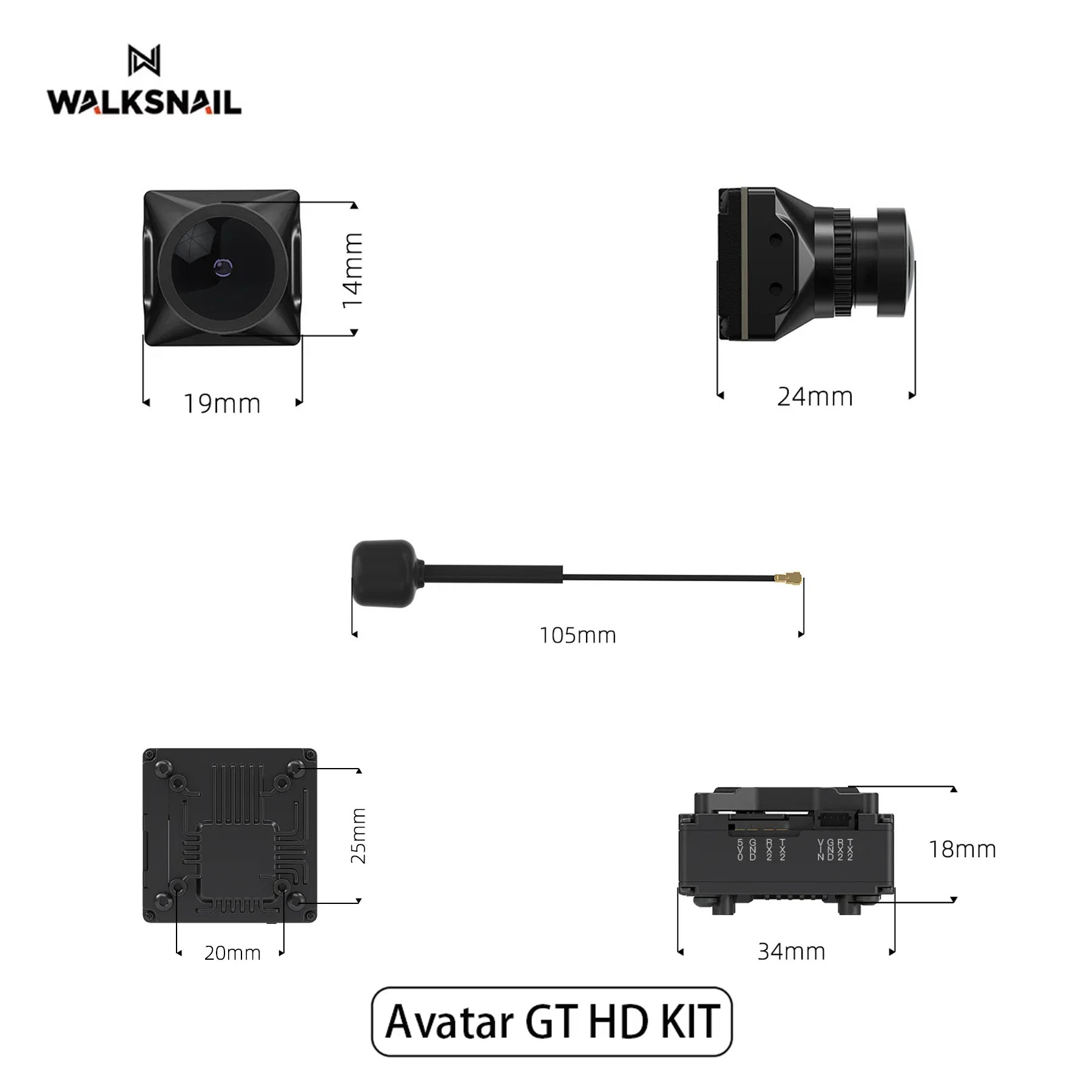 Walksnail Avatar GT HD KIT 2W  - Fpv Drone Antenna ulasan dan harga