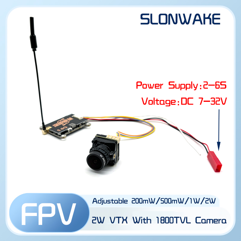 SLONWAKE 5.8G 56CH 2W pemancar - Fpv Drone Frame ulasan dan harga