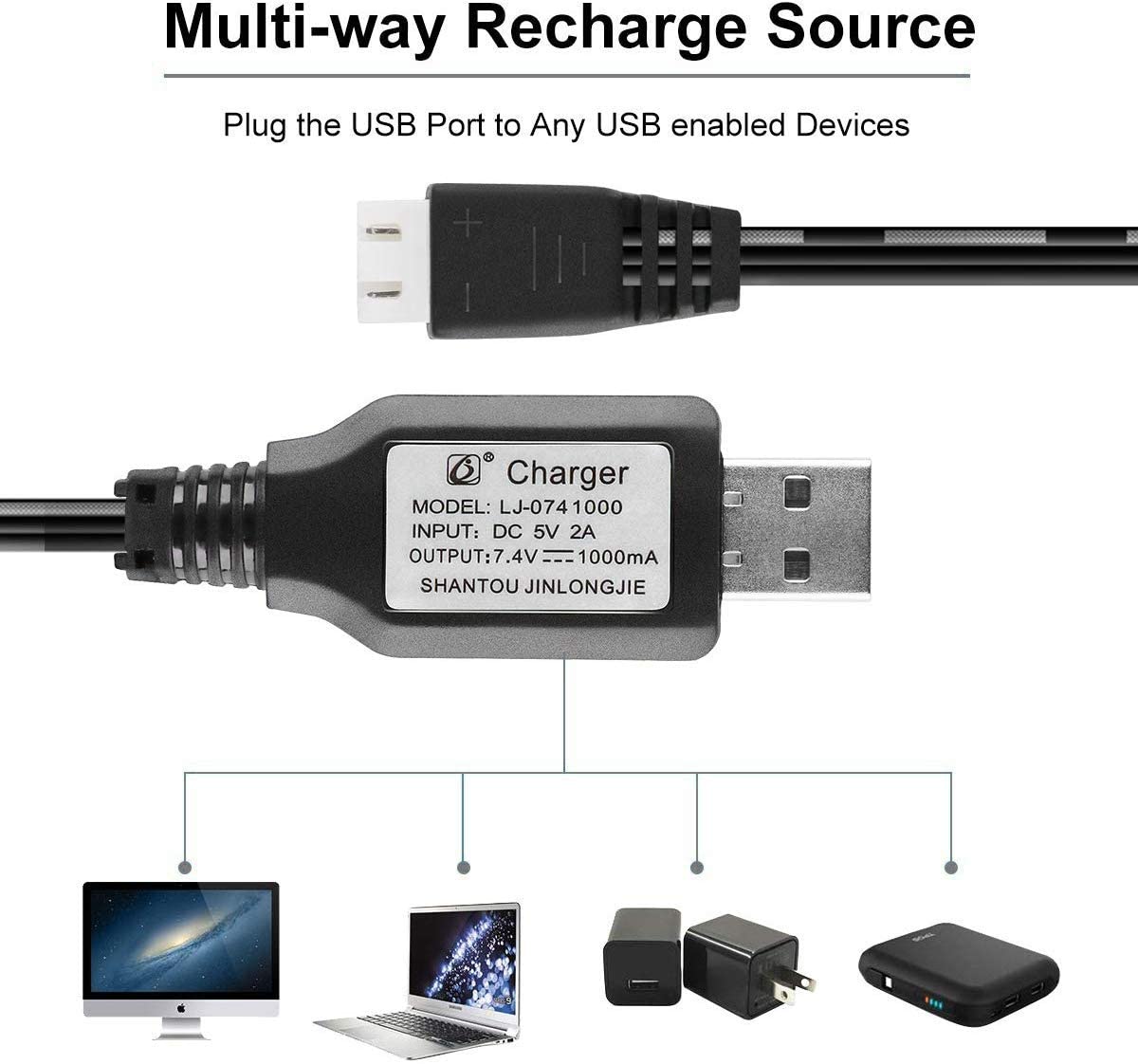 1-Pack XH-3P Balance 7.4V 1A B - Fpv Drone Charger ulasan dan harga